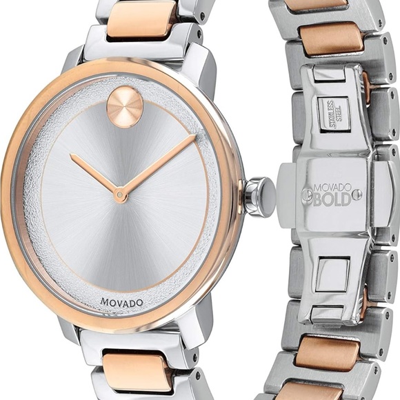Movado Bold Watch Rose Gold and Silver - Picture 5 of 6